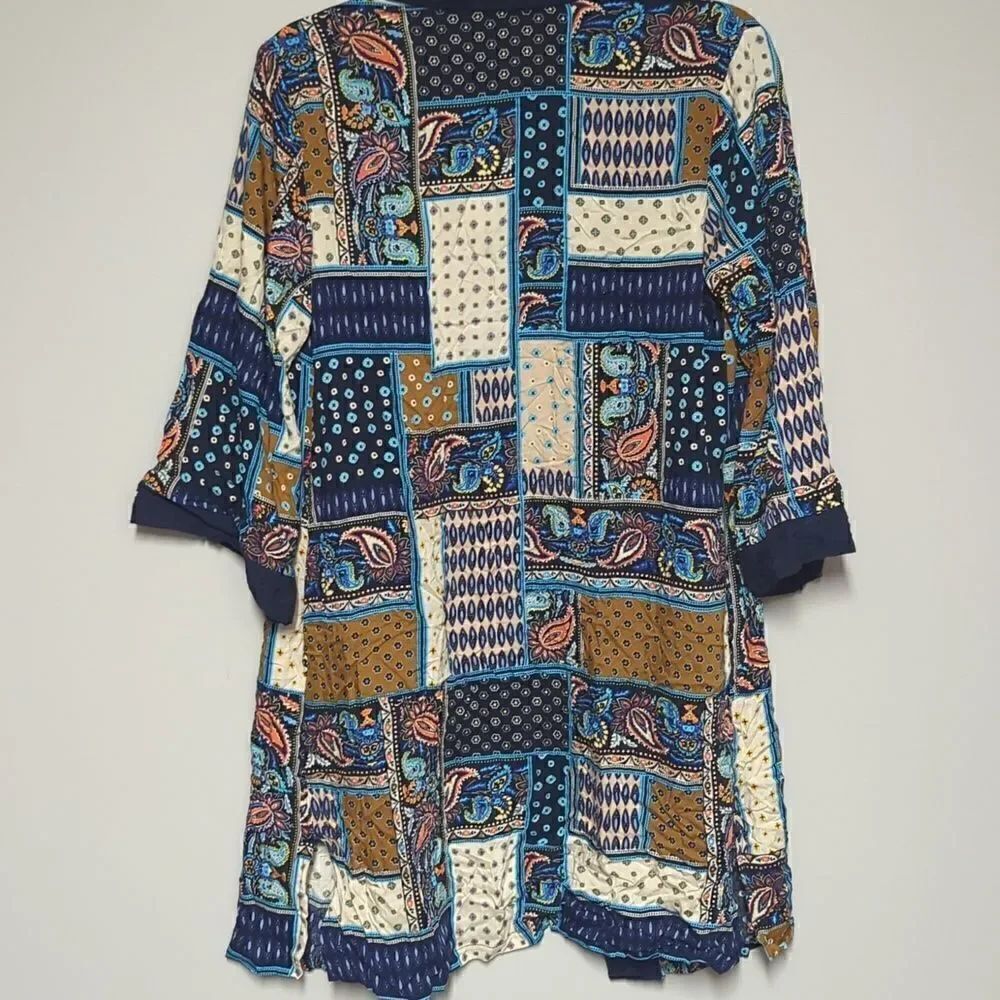 NWT Luna Moon Blue Open Front Cardigan - Picture 4 of 7
